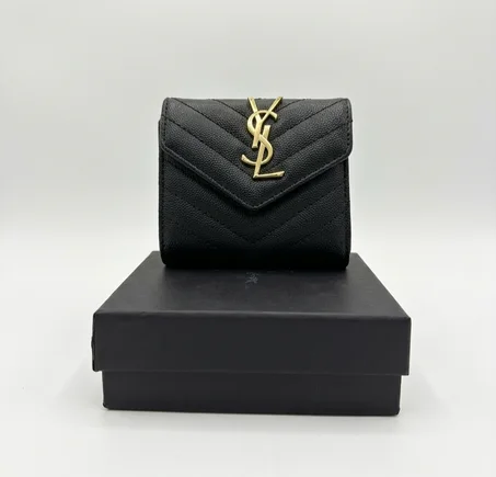 PORTE MONNAIE YSL NOIR FEMMES