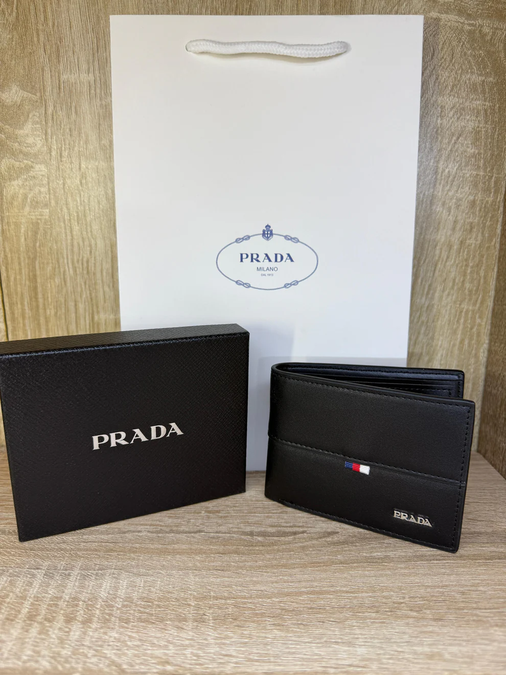 PORTE MONNAIE PRADA HOMMES AVEC SACHET
