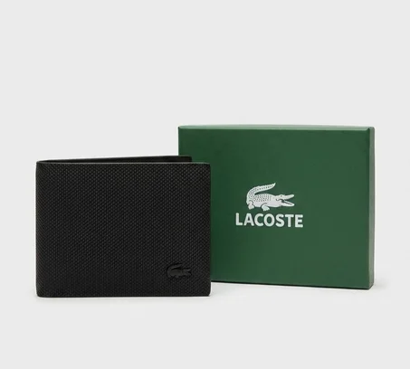 PORTE MONNAIE LACOSTE NOIR HOMMES