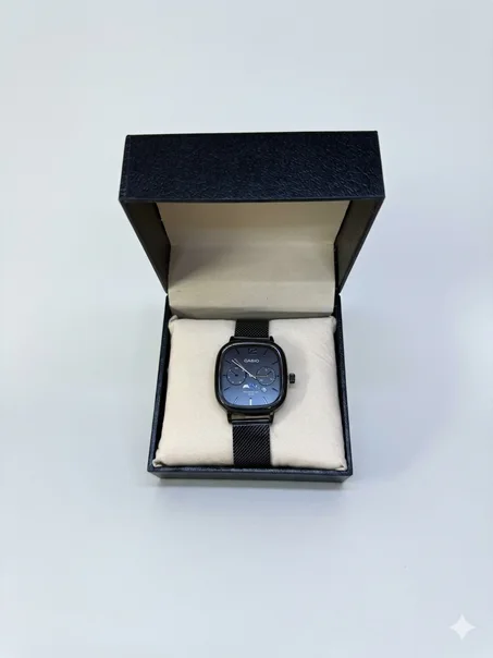 CASIO HOMMES CARRE ACIER 2 FULL BLACK