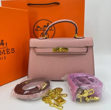 SAC HERMES FEMMES ROSE AVEC BOITE