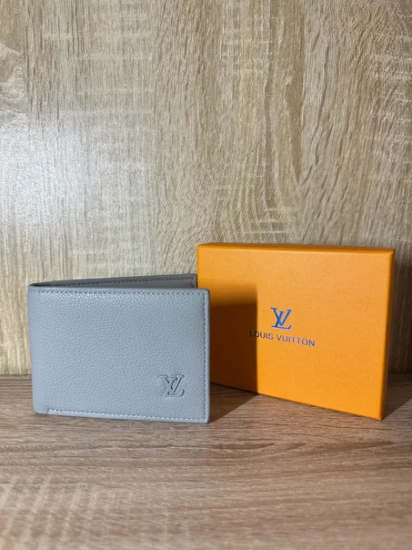 PORTE MONNAIE HOMMES LV GRIS