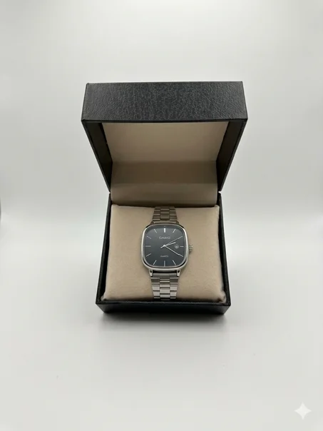 CASIO HOMMES CARRÉ ACIER