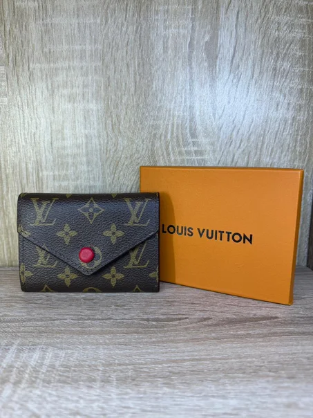 PORTE MONNAIE FEMMES LV MARRON ROUGE