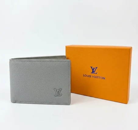 PORTE MONNAIE HOMMES LV GRIS