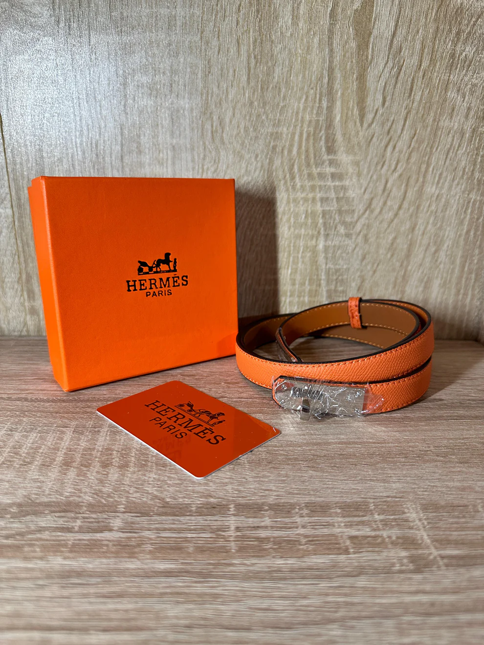 CEINTURE HERMES 2 FEMMES ORANGE