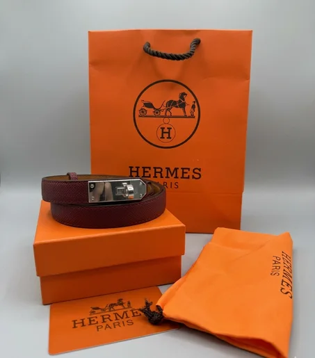 CEINTURE HERMES BORDEAUX FEMMES AVEC SACHET