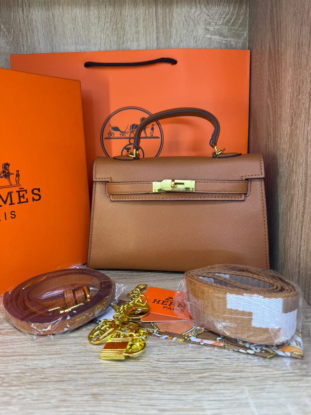 SAC HERMES FEMMES MARRON AVEC BOITE