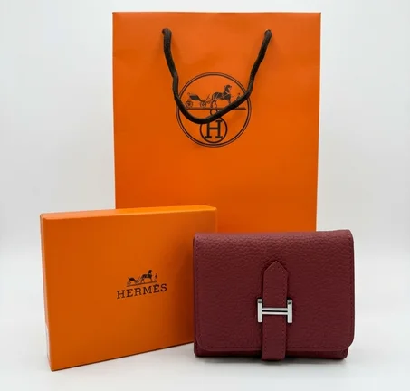 PORTE MONNAIE HERMES FEMMES BORDEAUX