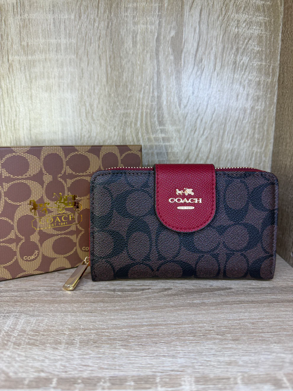 PORTE MONNAIE COACH FEMMES TAILLE MOYENNE