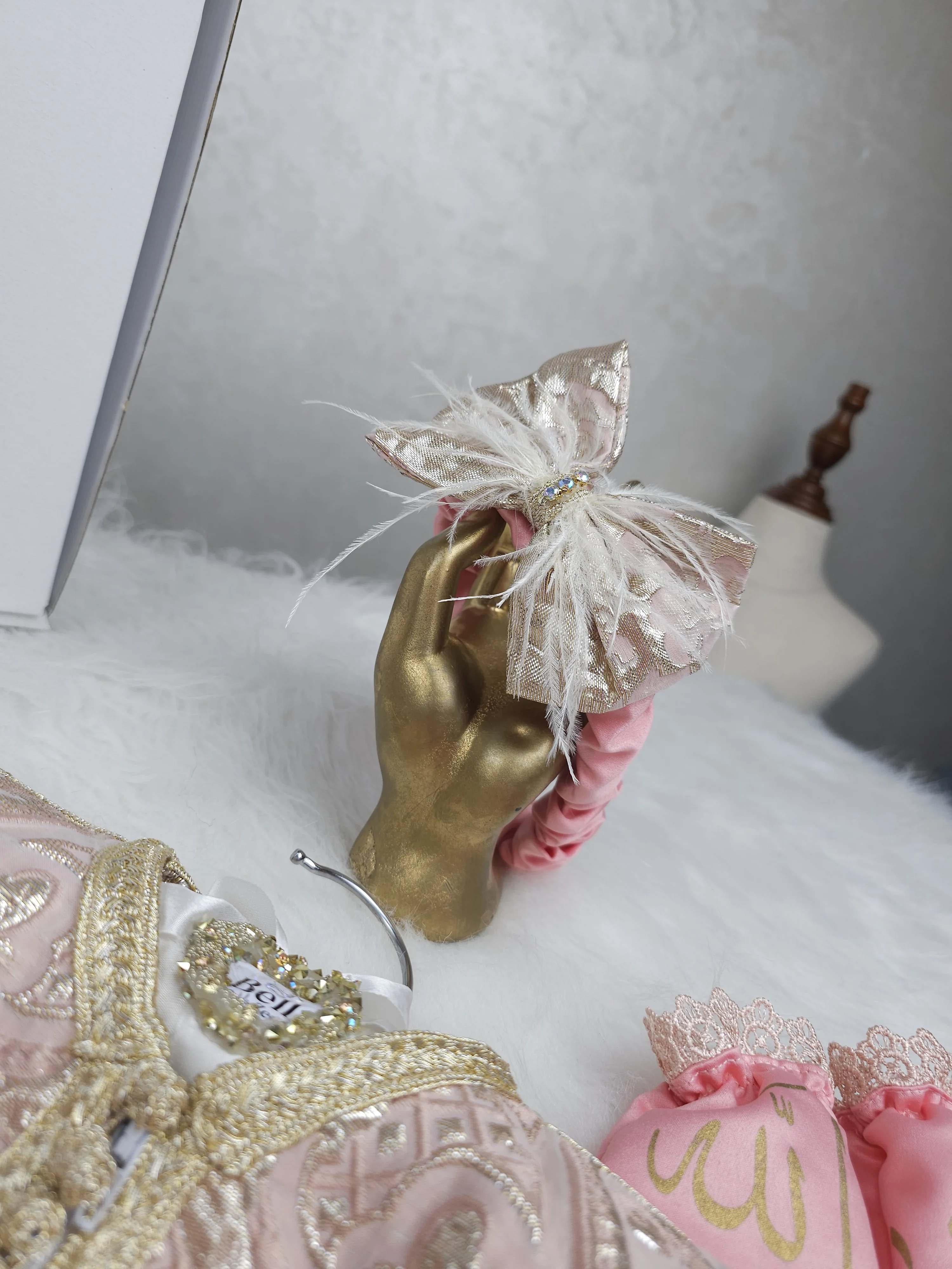 Nfissa Box Bébé – Robe Caftan SAUMON ROSE