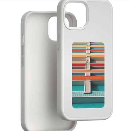 غطاء الهاتف الذكي الفاخر من السيليكون مع شاشة عرض NFC E ink.