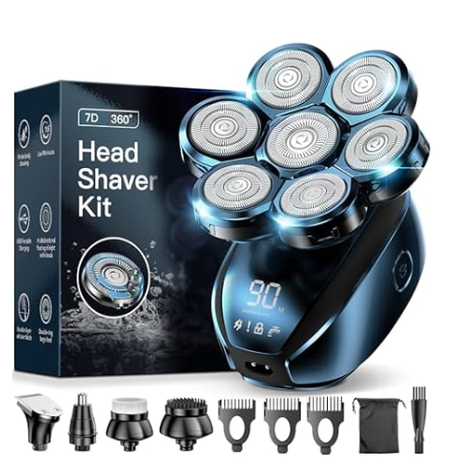 ماكينة حلاقة إلكترونية للرجال (6 شفرات مقاومة للماء)
