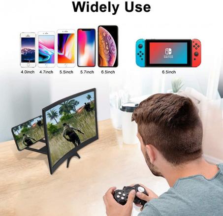 مكبر شاشة الهاتف الذكي HD منحني - توصيل مجاني في أقل من 3 أيام