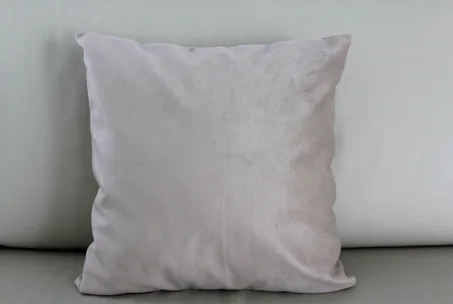 Coussin blanc sale - Velours chiné