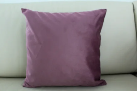 Coussin violet - velours chiné