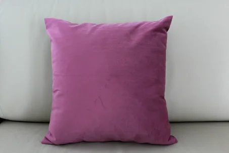 Coussin rose - velours chiné