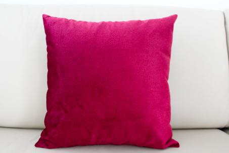 Coussin rouge bordeaux - velours chiné