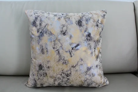 Coussin marbré - velours brilliant tacheté