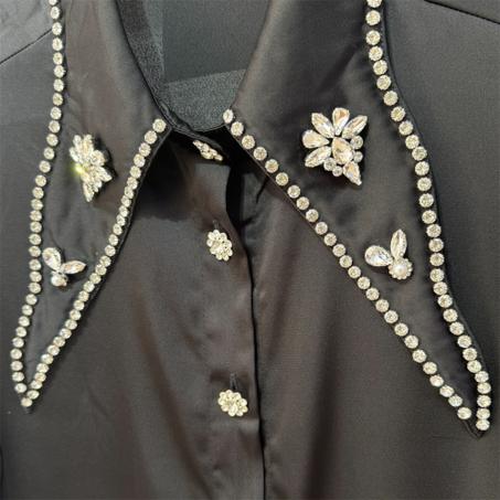 chemise col strass