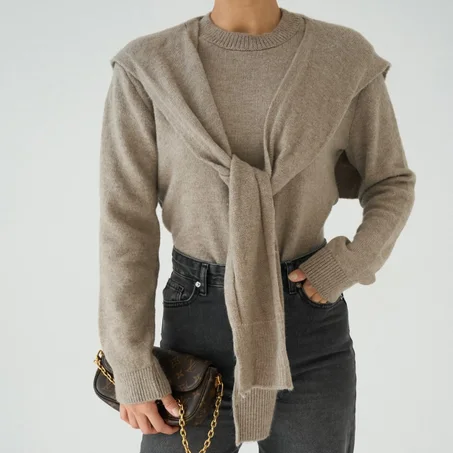 sweater standard avec foulard intégré