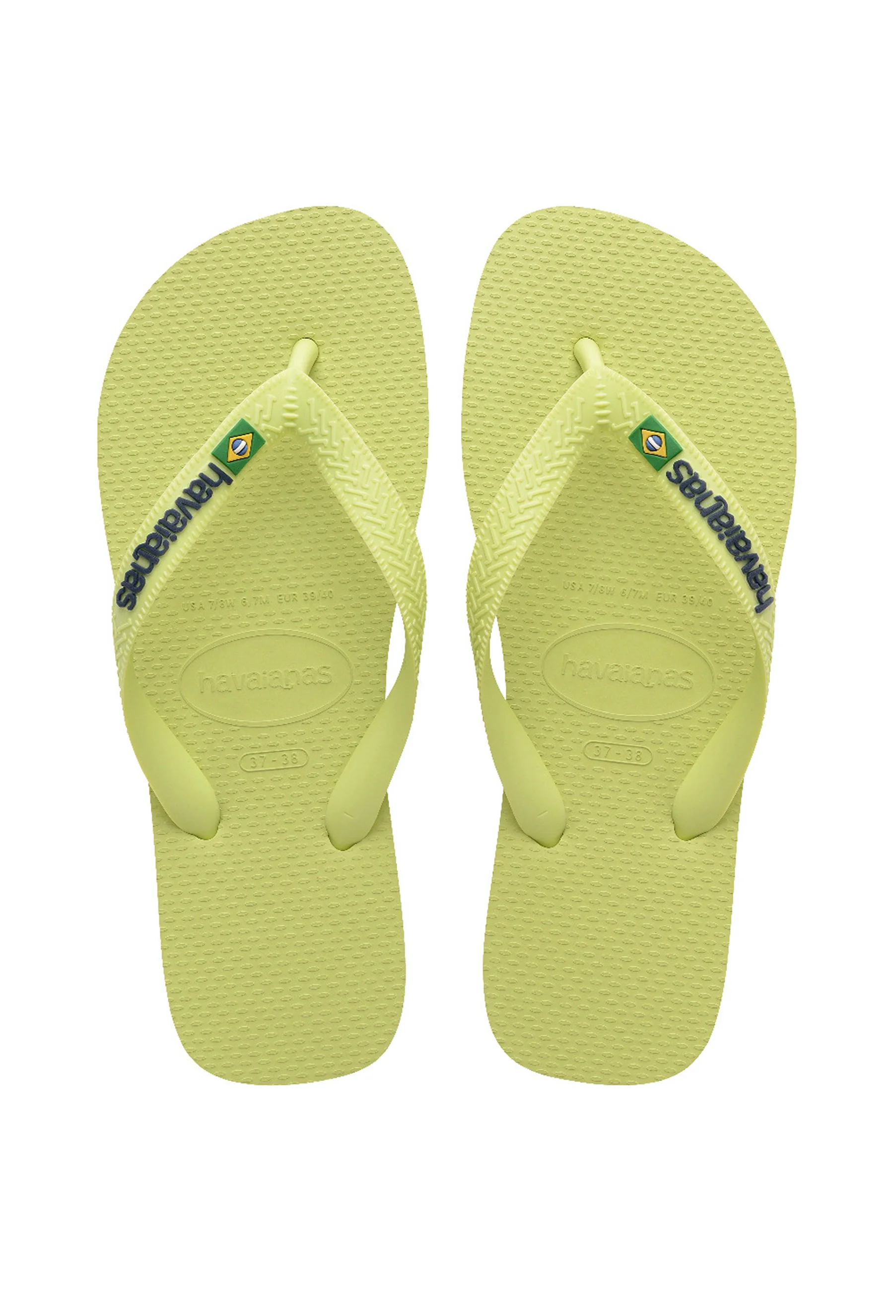 Havaianas BRASIL LOGO BUTTERCREAM UNISEX - Sandales tongs - matcha green