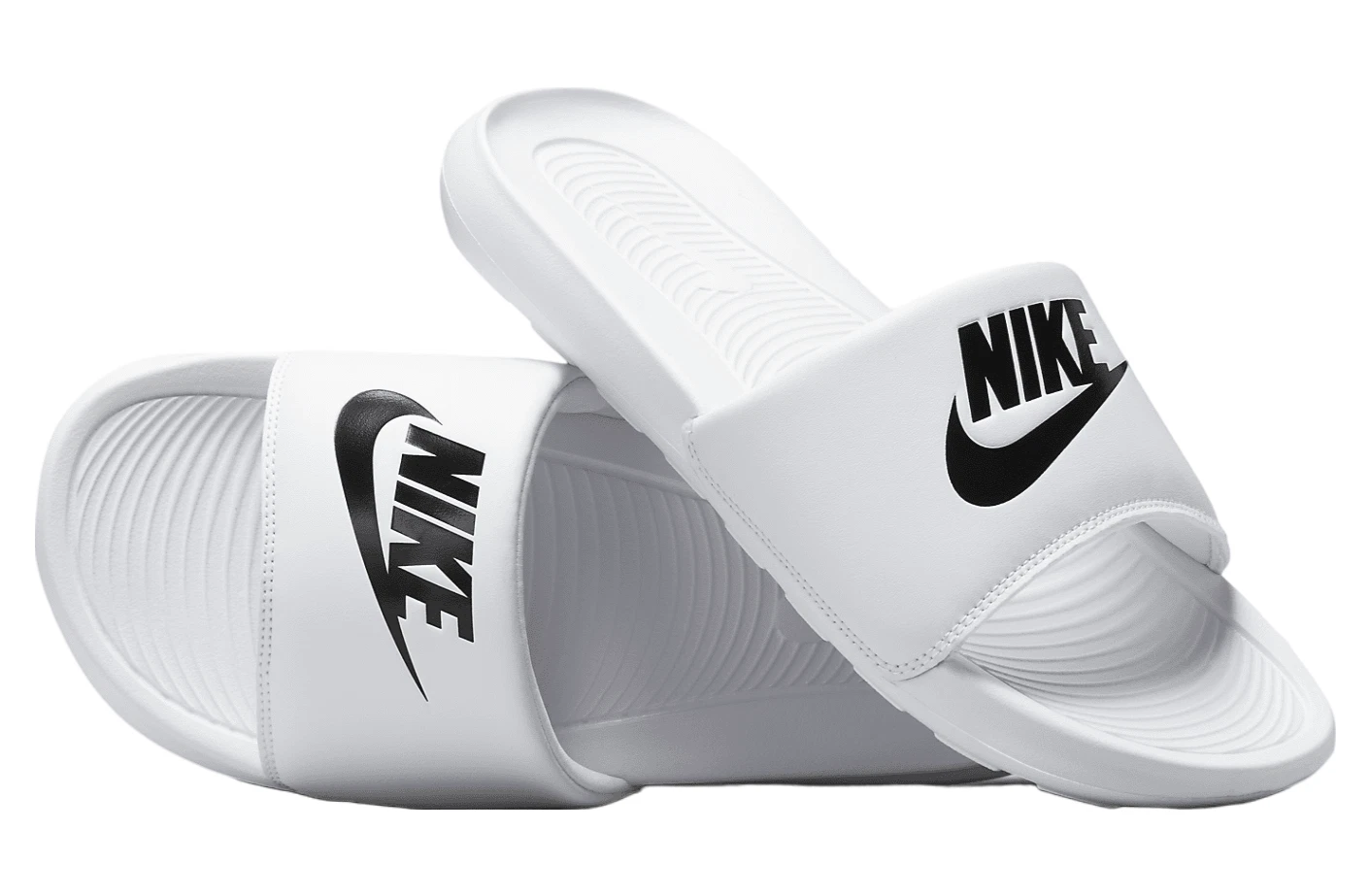 NIKE MEN VICTORI ONE SLIDE WHITE / BLACK
