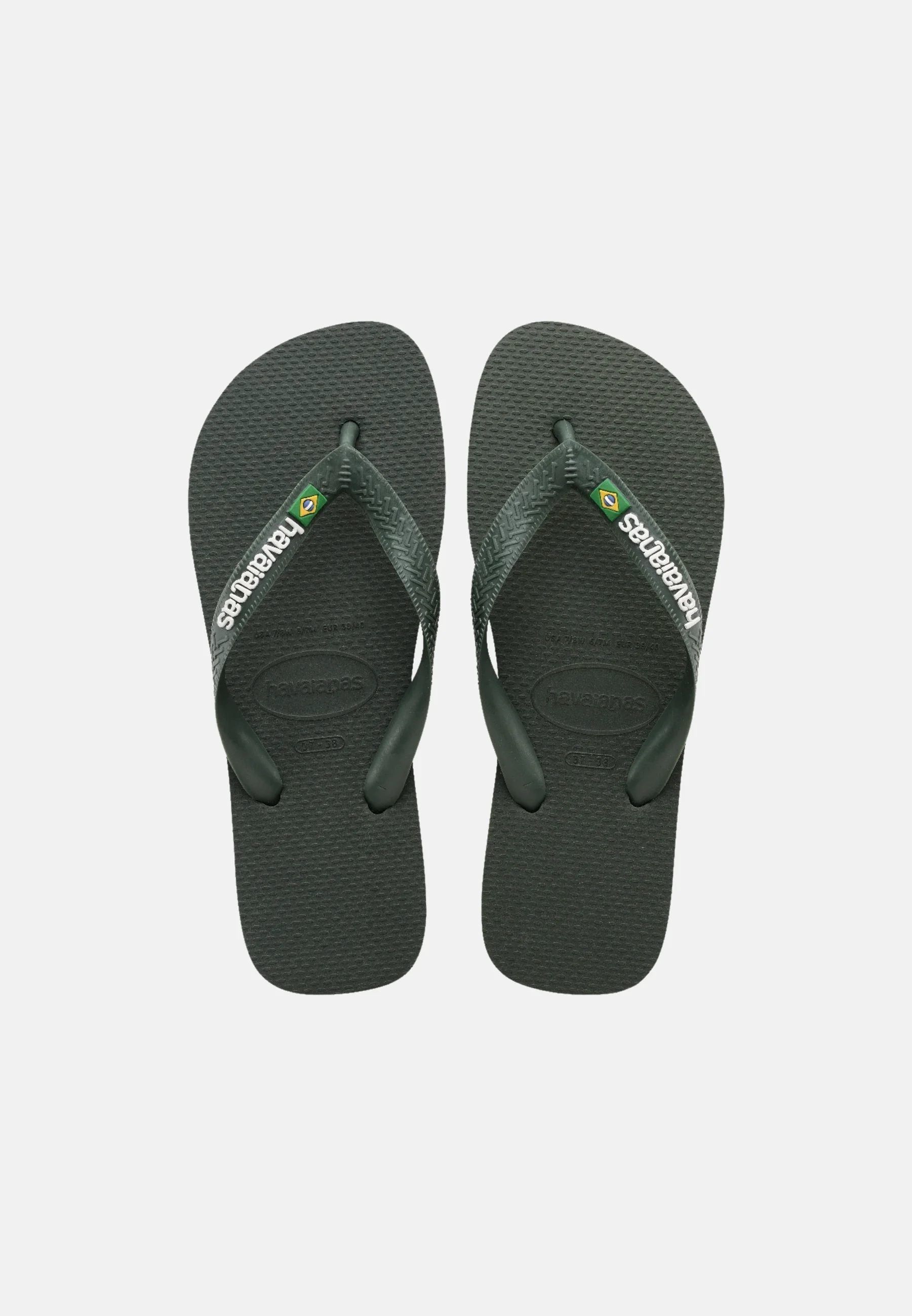 HAVAIANAS BRASIL LOGO UNISEX - Sandálias em T - olive green