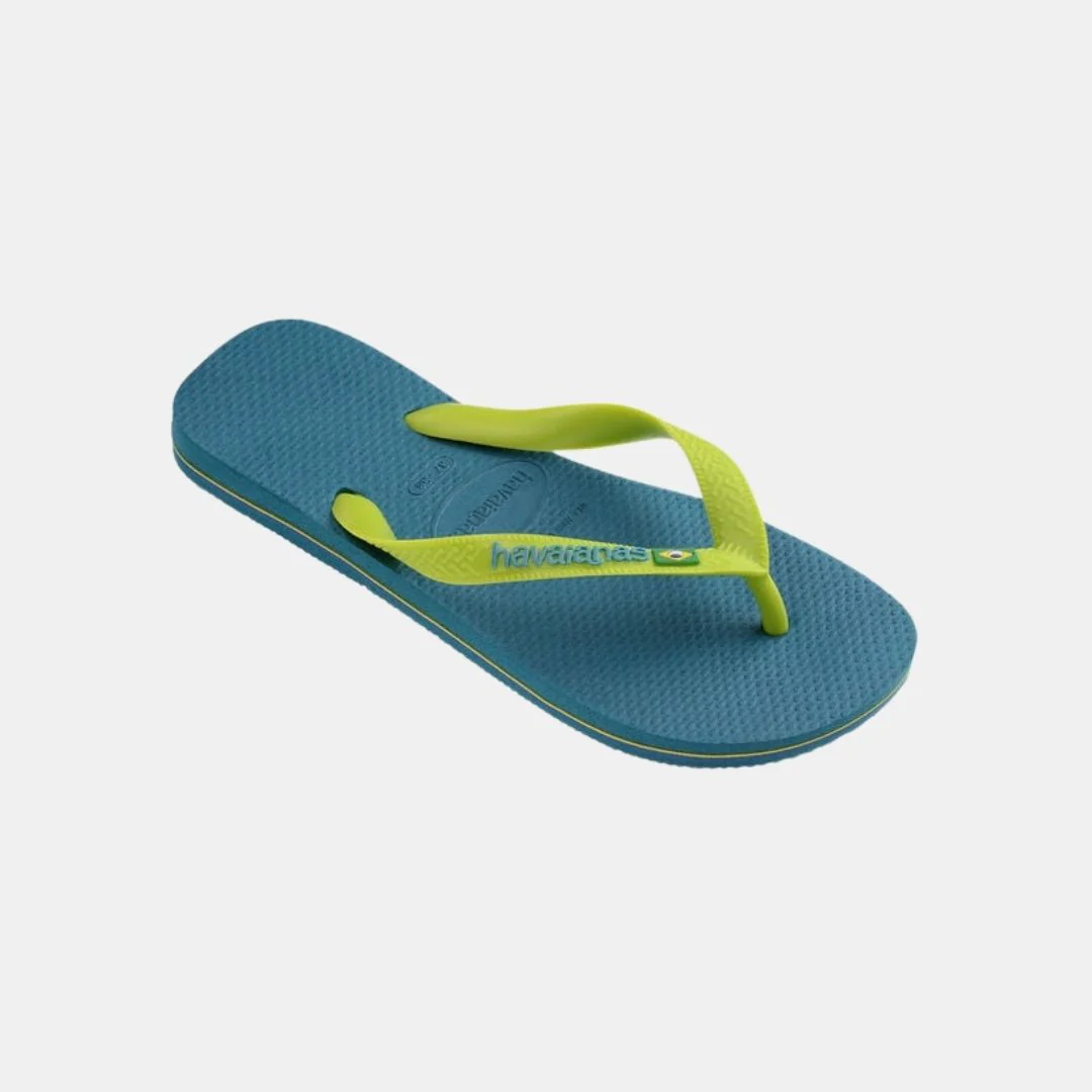 Havaianas Brasil Logo Men's Amazonite Blue