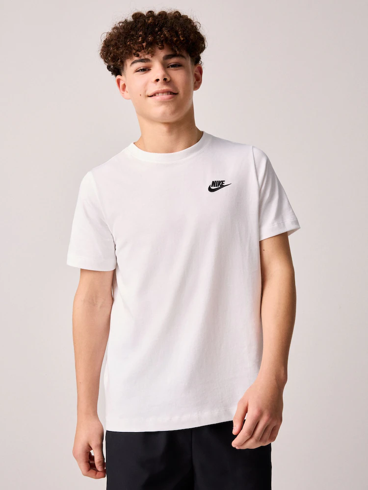 Nike White Short Sleeve Club T-Shirt