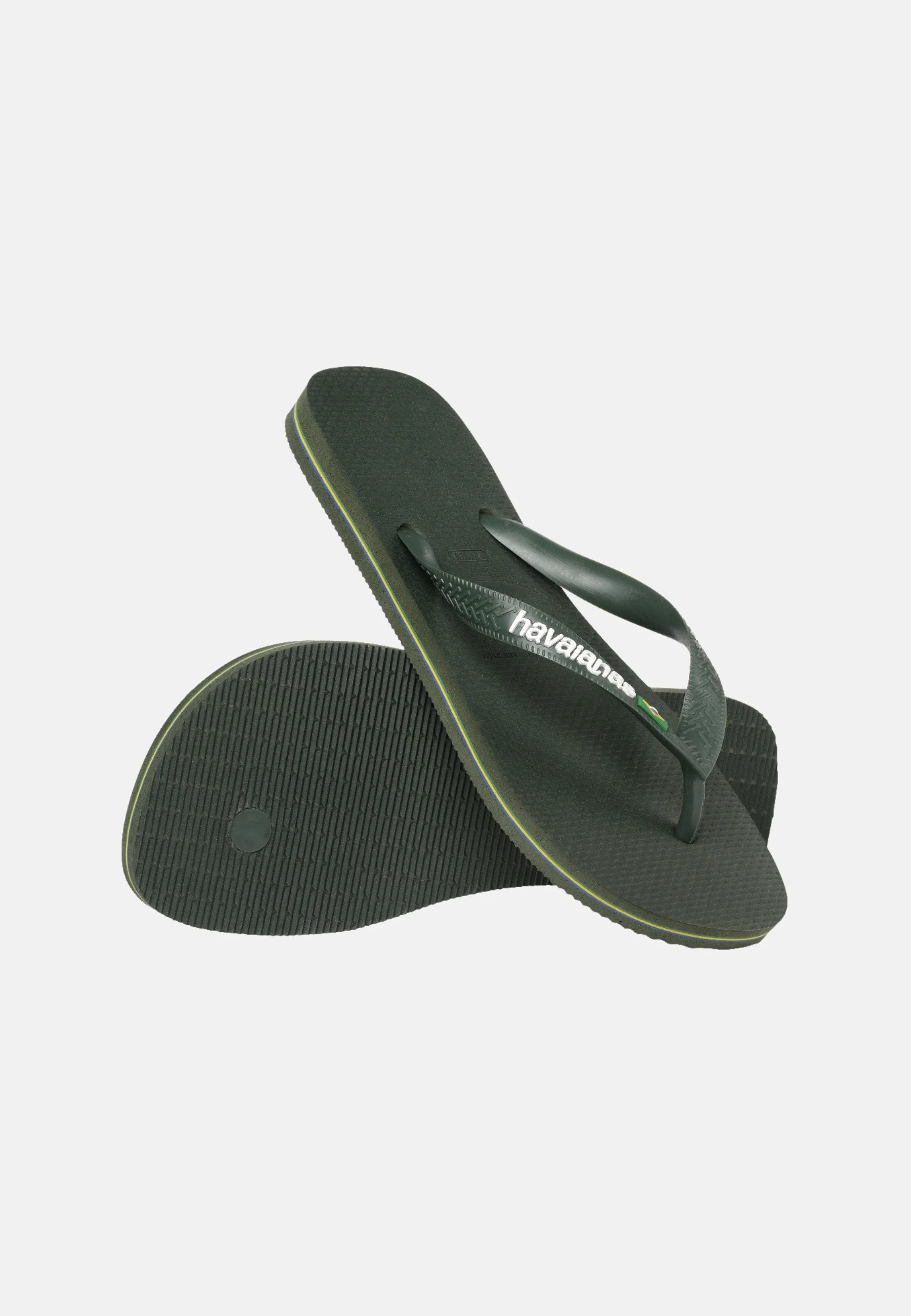 HAVAIANAS BRASIL LOGO UNISEX - Sandálias em T - olive green