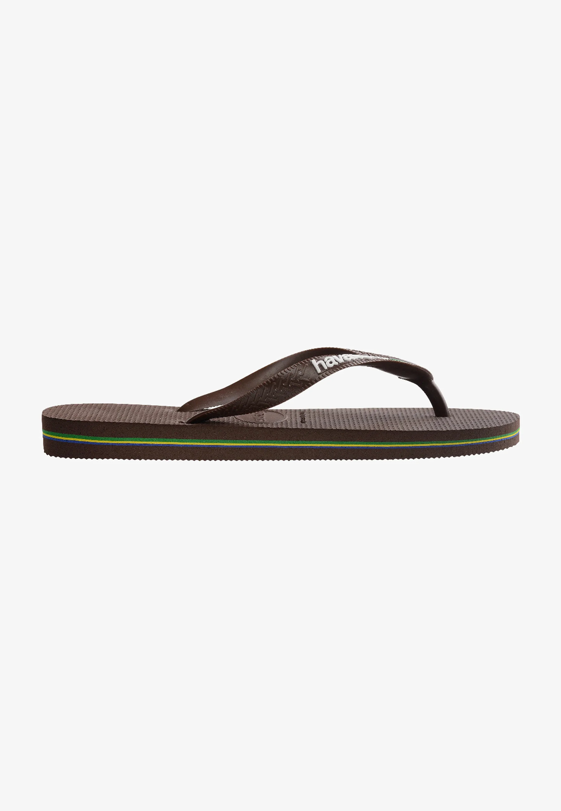 Havaianas BRASIL LOGO BUTTERCREAM UNISEX - Sandales tongs - dark brown