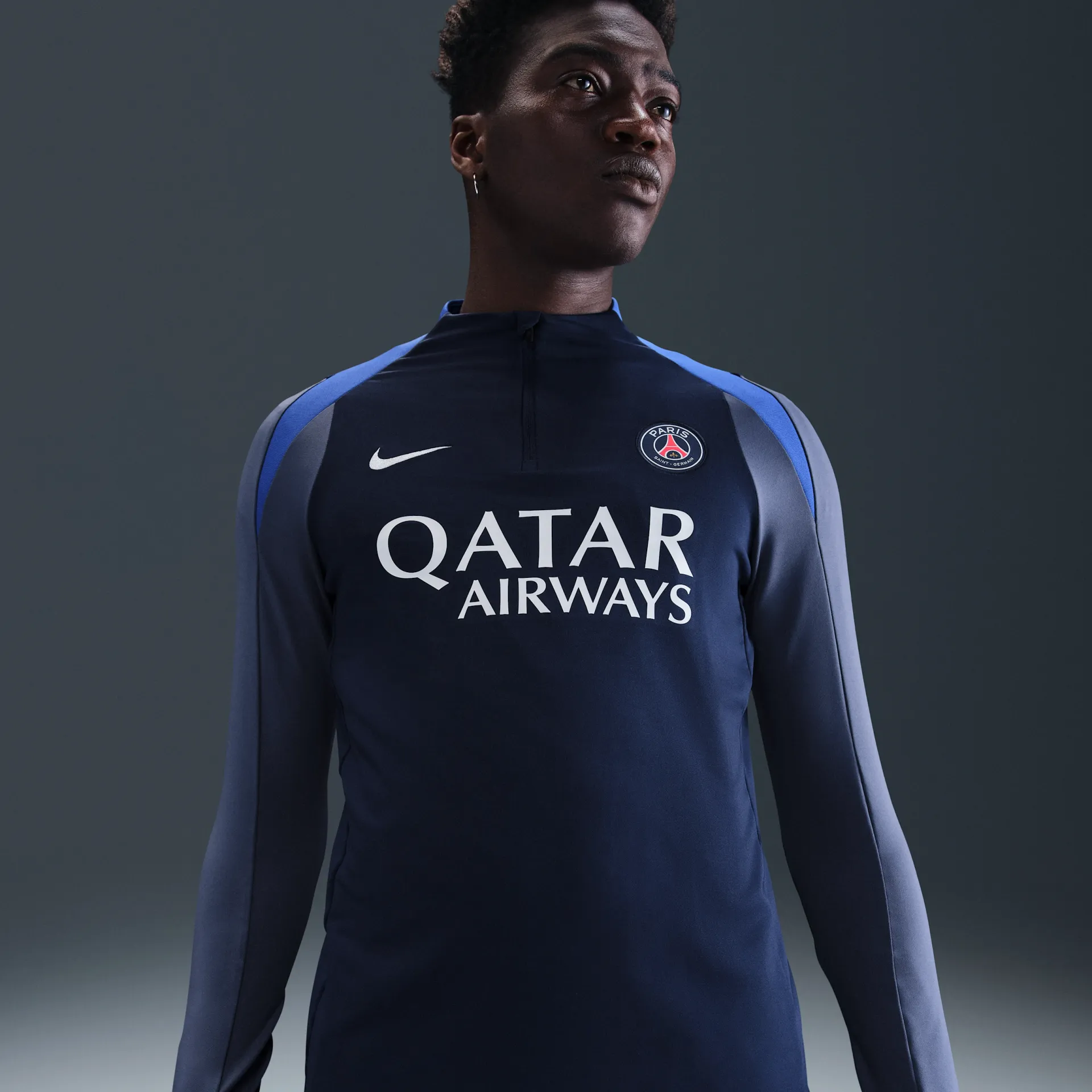 Paris Saint-Germain Strike Men's Nike Dri-FIT Football Drill Top - Blue - Polyester/Elastane