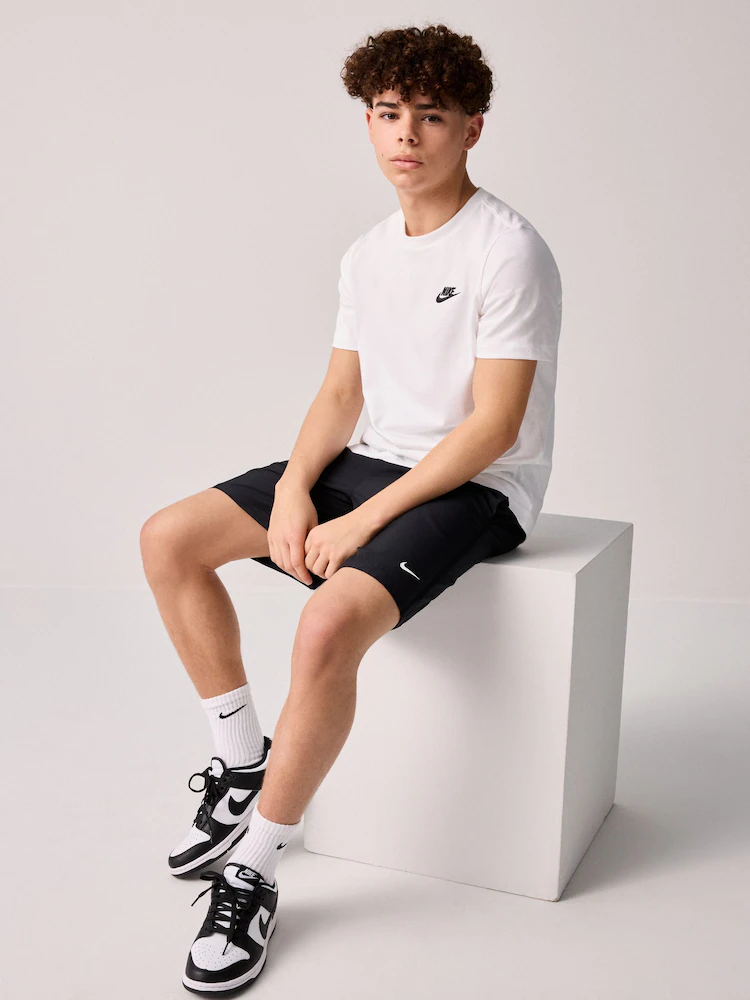 Nike White Short Sleeve Club T-Shirt