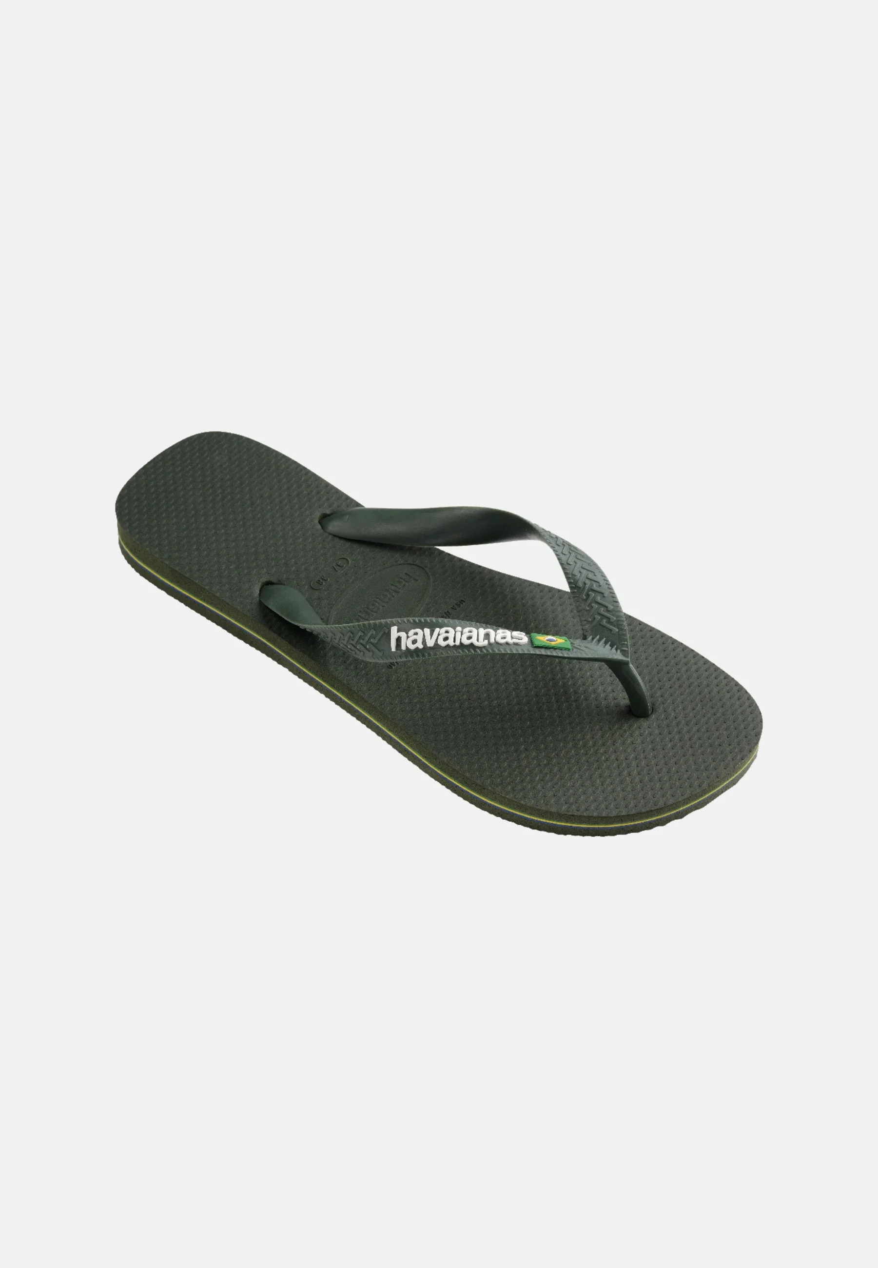 HAVAIANAS BRASIL LOGO UNISEX - Sandálias em T - olive green