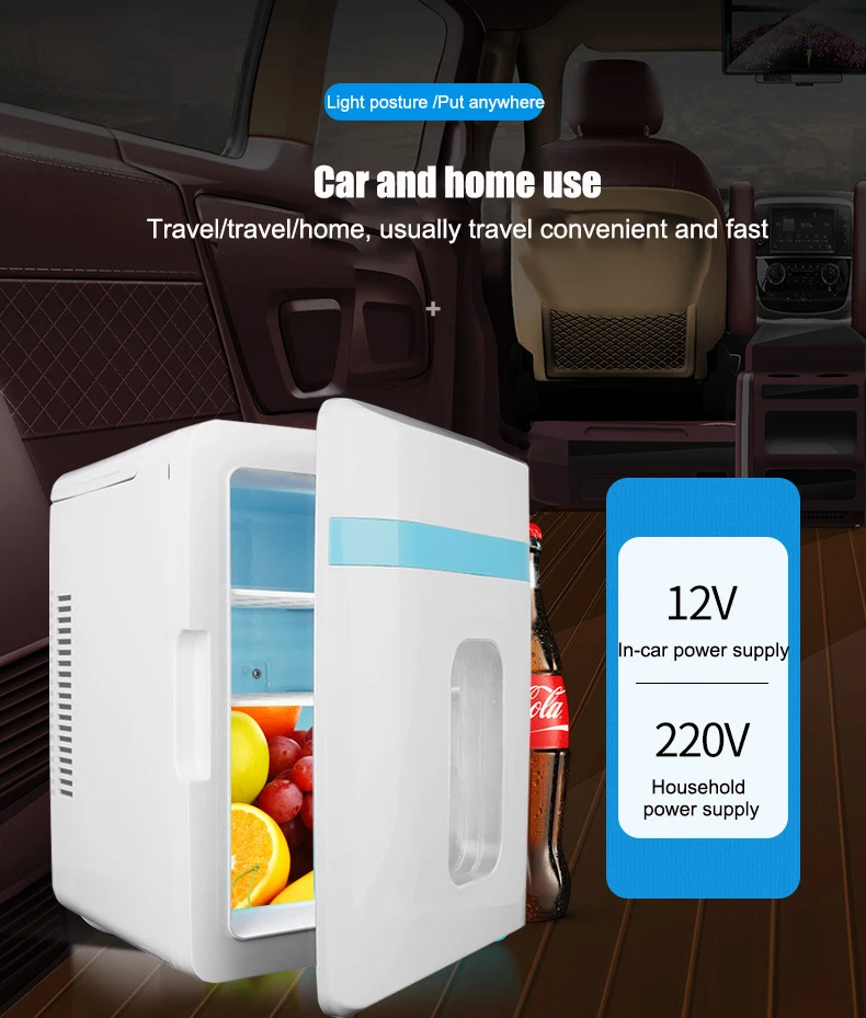 ثلاجة صغيرة تأتي بسعة 12 ليتر 12 فولت/220 ثلاجة صغيرة للسيارات،للمكاتب،للرحلات والغرف الصغيره من سامنيرلي