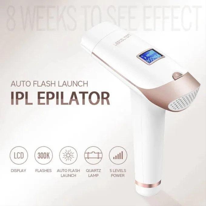 جهاز إزالة الشعر IPL بتقنية الليزر – 2 في 1 للنساء والرجال مع شاشة LCD | نتائج طويلة الأمد من المنزل