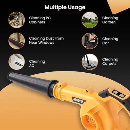 نفاخ وشفاط 2×1 شحن بدون اسلاك،نفخ وشفط ب2بطاريات 48فولت يعمل باللمس وعدد سرعتين وكيس لحفظ الأوساخ