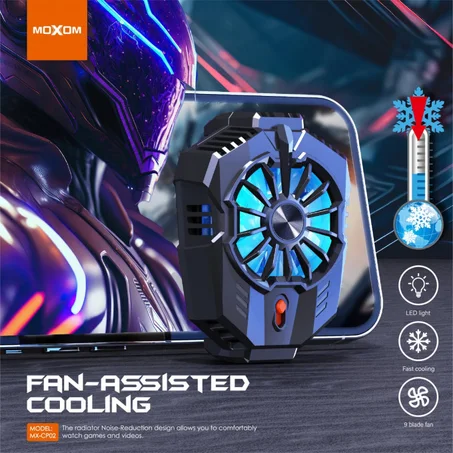 مبرد الجوال المصنوع بخامة الألمنيوم المميز بأضاءه العاب انيقه وتبريد سريع من ماركة ماكسوم