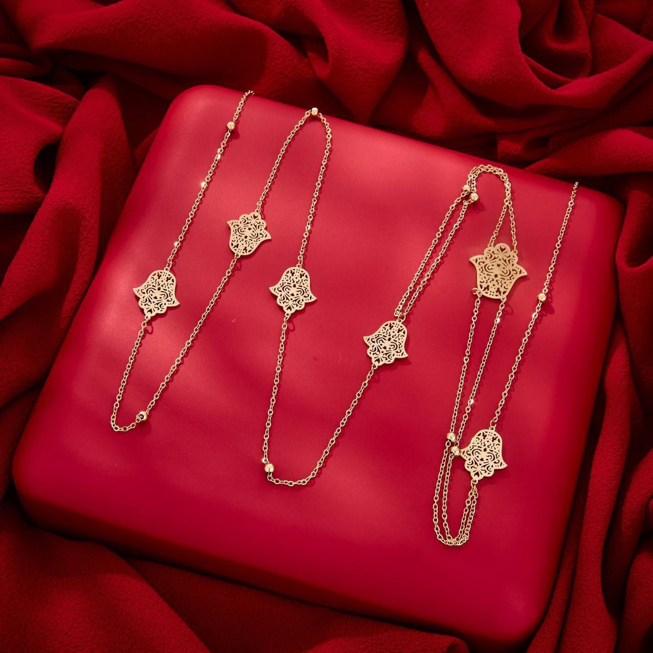 Sautoir "Khmissa" doré