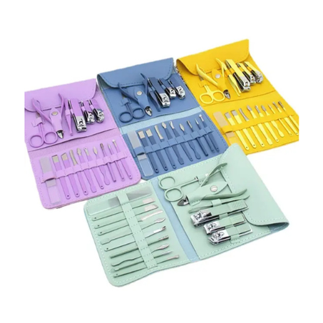 طقم مانيكير و باديكير احترافي للعناية بالأظافر 16 قطعة