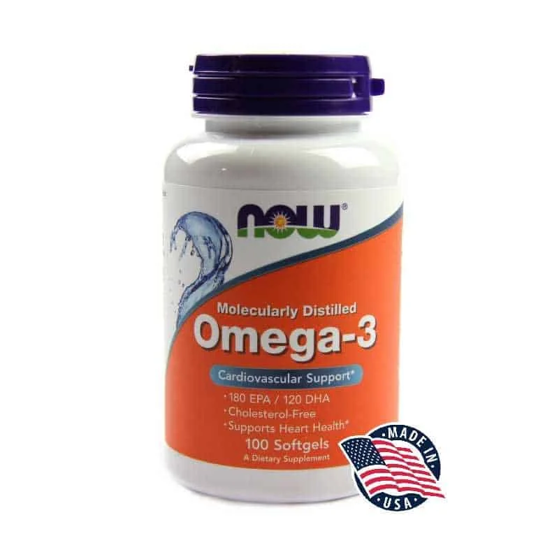 OMEGA 3 FISH OIL 100 Caps – NOW FOOD USA