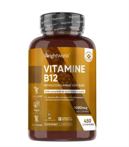 Vitamine B12 Méthylcobalamine 1000mcg 450 Microcomprimés