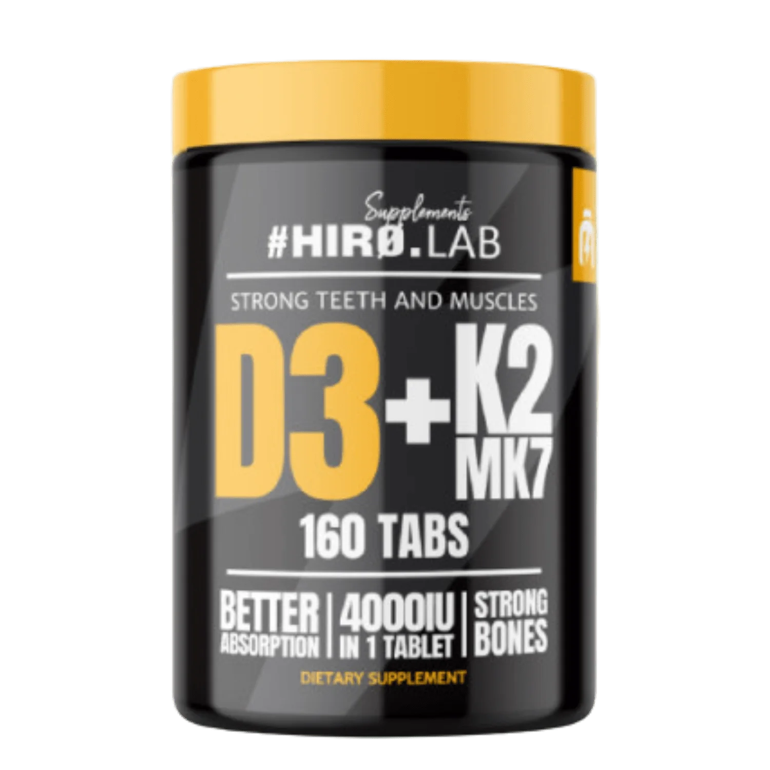 Vitamine D3 4000ui + K2 MK7 100mcg 160 Comprimés (160 Servings)