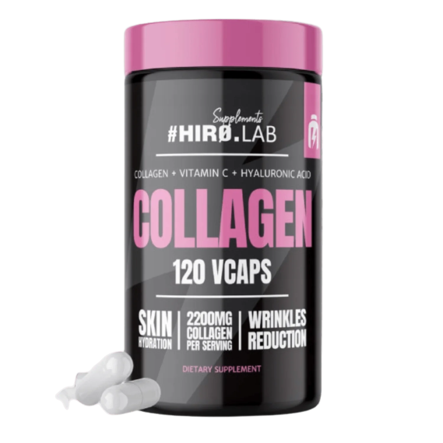 Collagène 2200mg 120 Veg Capsules + Acide Hyaluronique & Vitamine C