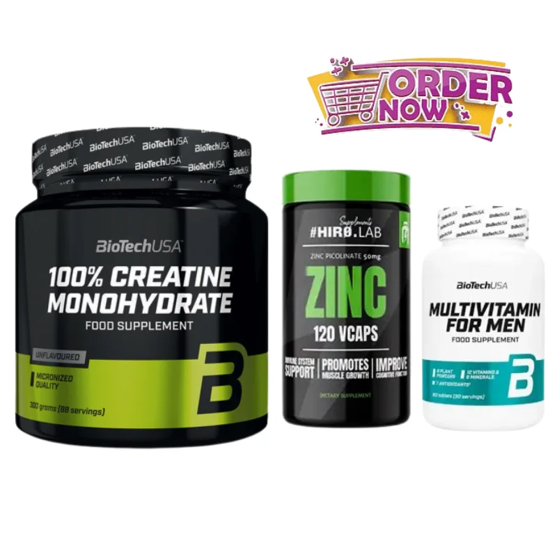 PACK : BIOTECH 300 G - ZINC PICOLINATE 50 MG - MULTIITAMINE FOR MEN