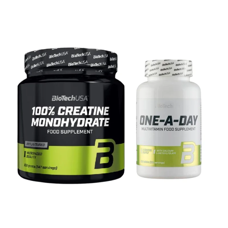 BioTechUSA Creatine Monohydrate 500g - One A Day Multivitamin
