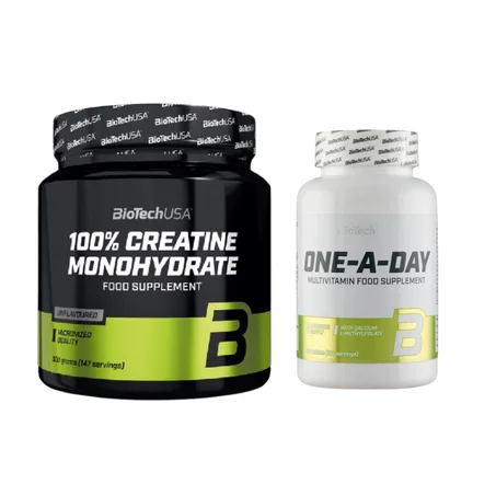 BioTechUSA Creatine Monohydrate 500g - One A Day Multivitamin