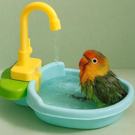 حوض استحمام الطيور  محمول مع دش صغير