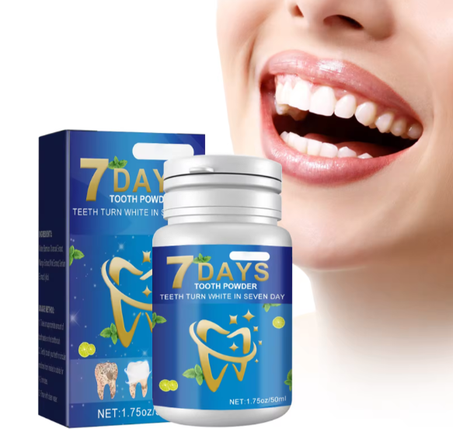 بودرة تبييض الأسنان